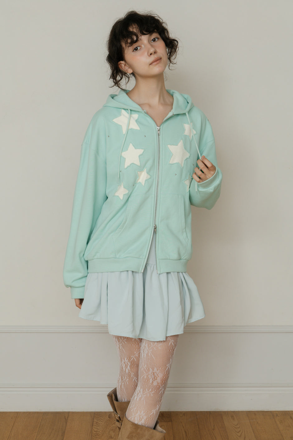 【予約】Star Patchwork Zip Hoodie ※11月中旬配送予定