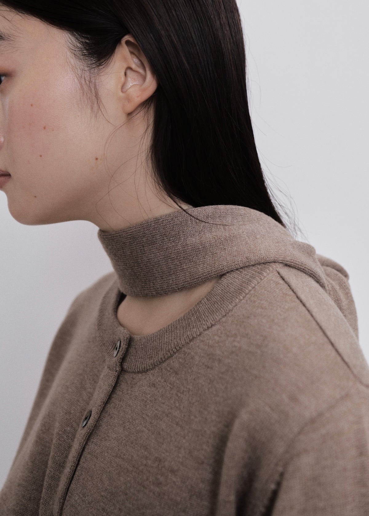 【先行】Wrap Knit Cardigan with Scarf ※10月中旬より順次配送