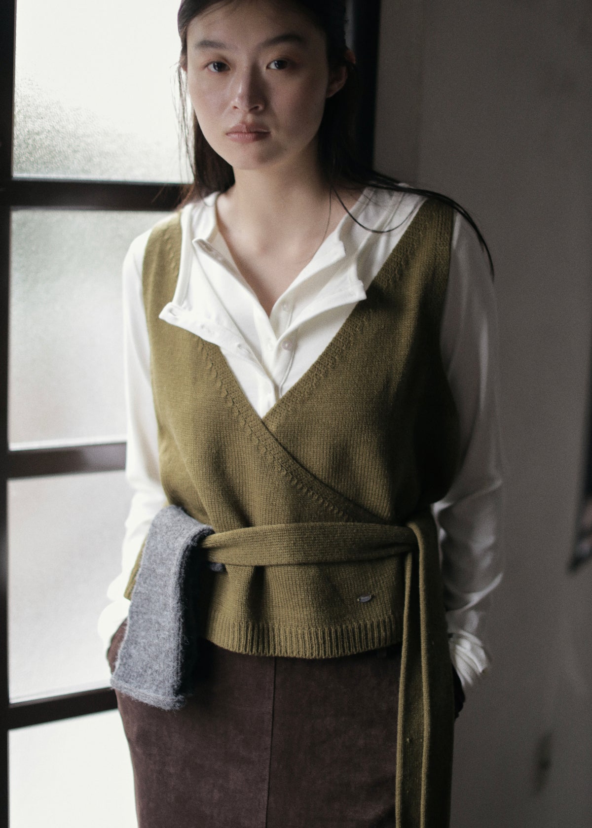 【先行】Obi-Wrap Knit Vest ※10月中旬より順次配送