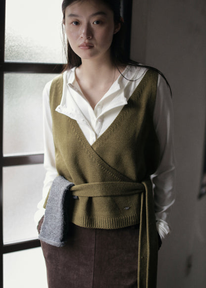 【先行】Obi-Wrap Knit Vest ※10月中旬より順次配送