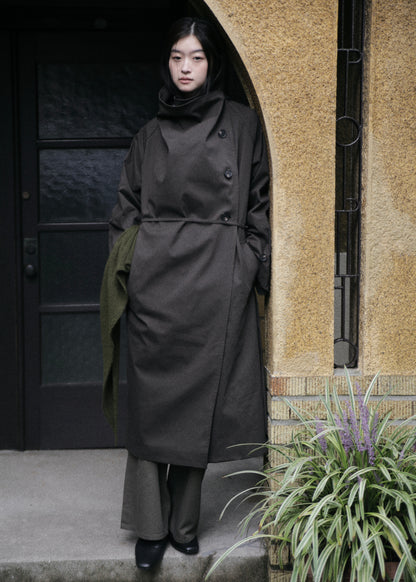 【先行】Funnel-Neck Trench Coat ※10月中旬より順次配送