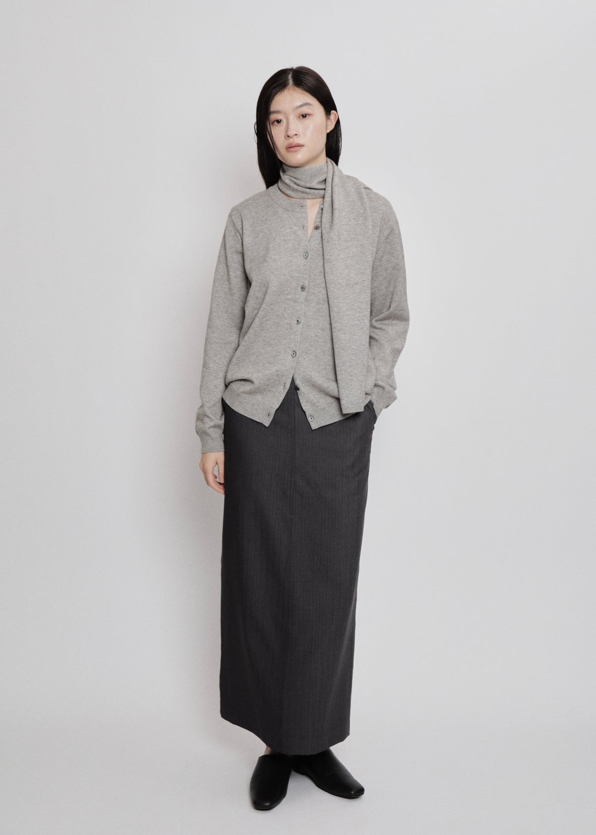 【先行】Herringbone Maxi Skirt ※10月中旬より順次配送