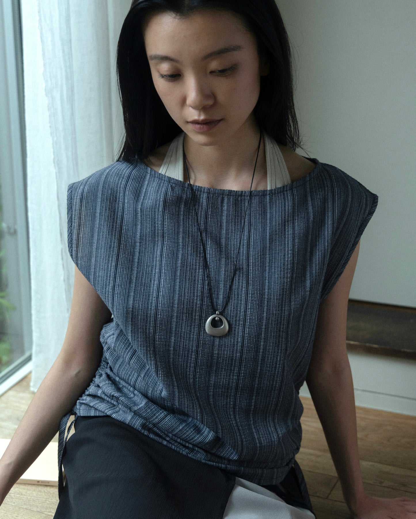 Boat Neck Drawstring Top（6/26 21:00-）