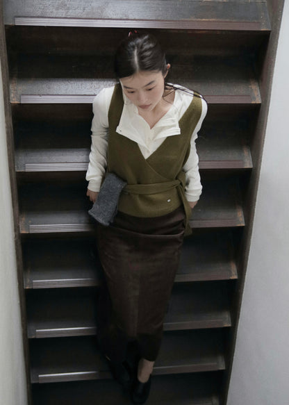 【先行】Obi-Wrap Knit Vest ※10月中旬より順次配送