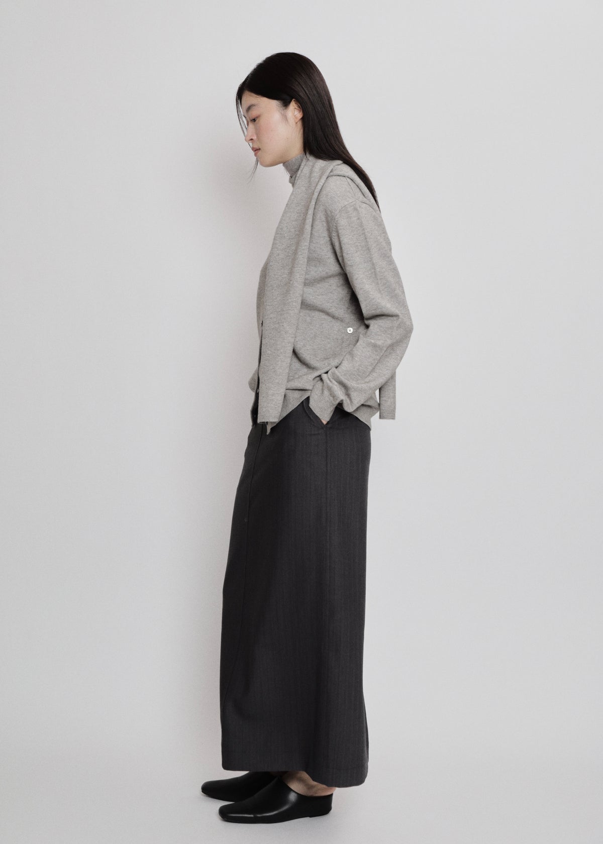【先行】Herringbone Maxi Skirt ※10月中旬より順次配送