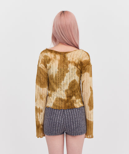 Tiy-Dye Merrow Stitch Cardigan