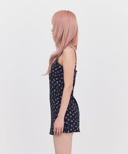 Front Gather Flower One Piece
