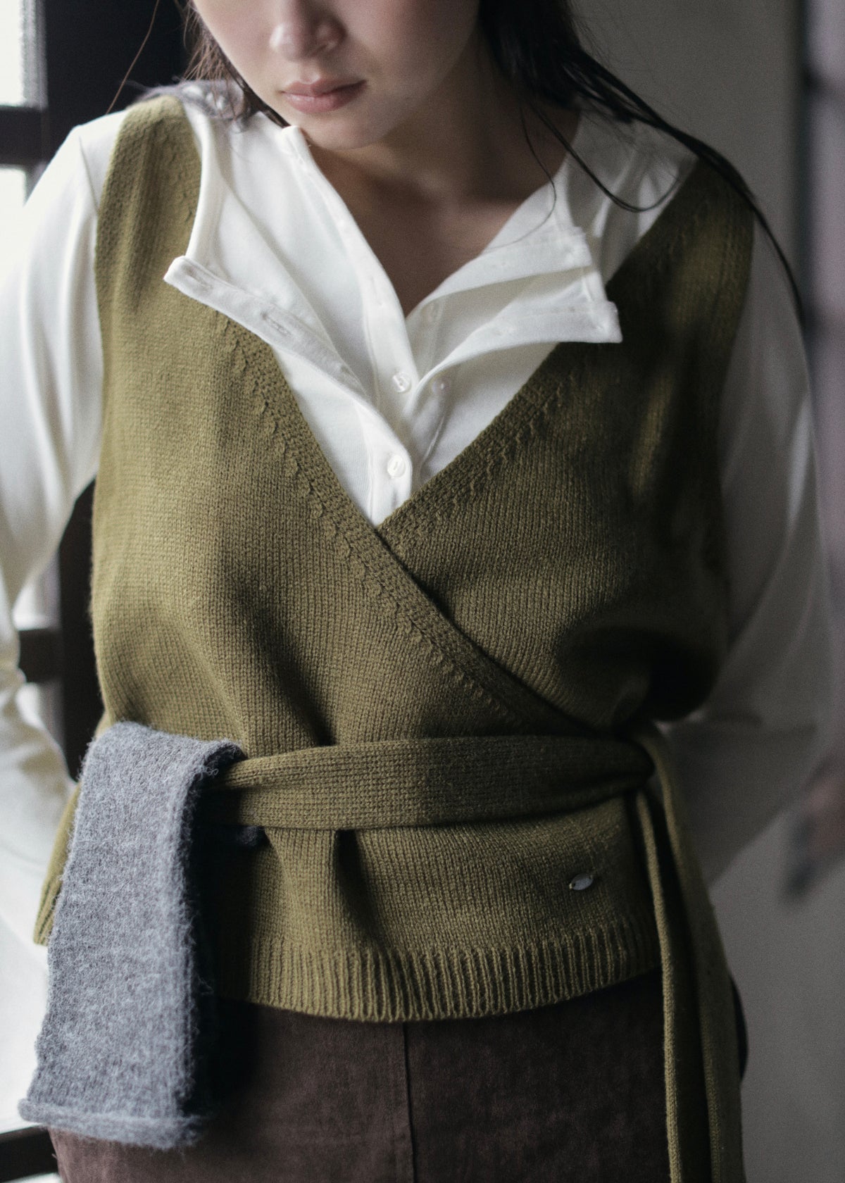 【先行】Obi-Wrap Knit Vest ※10月中旬より順次配送