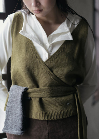 【先行】Obi-Wrap Knit Vest ※10月中旬より順次配送