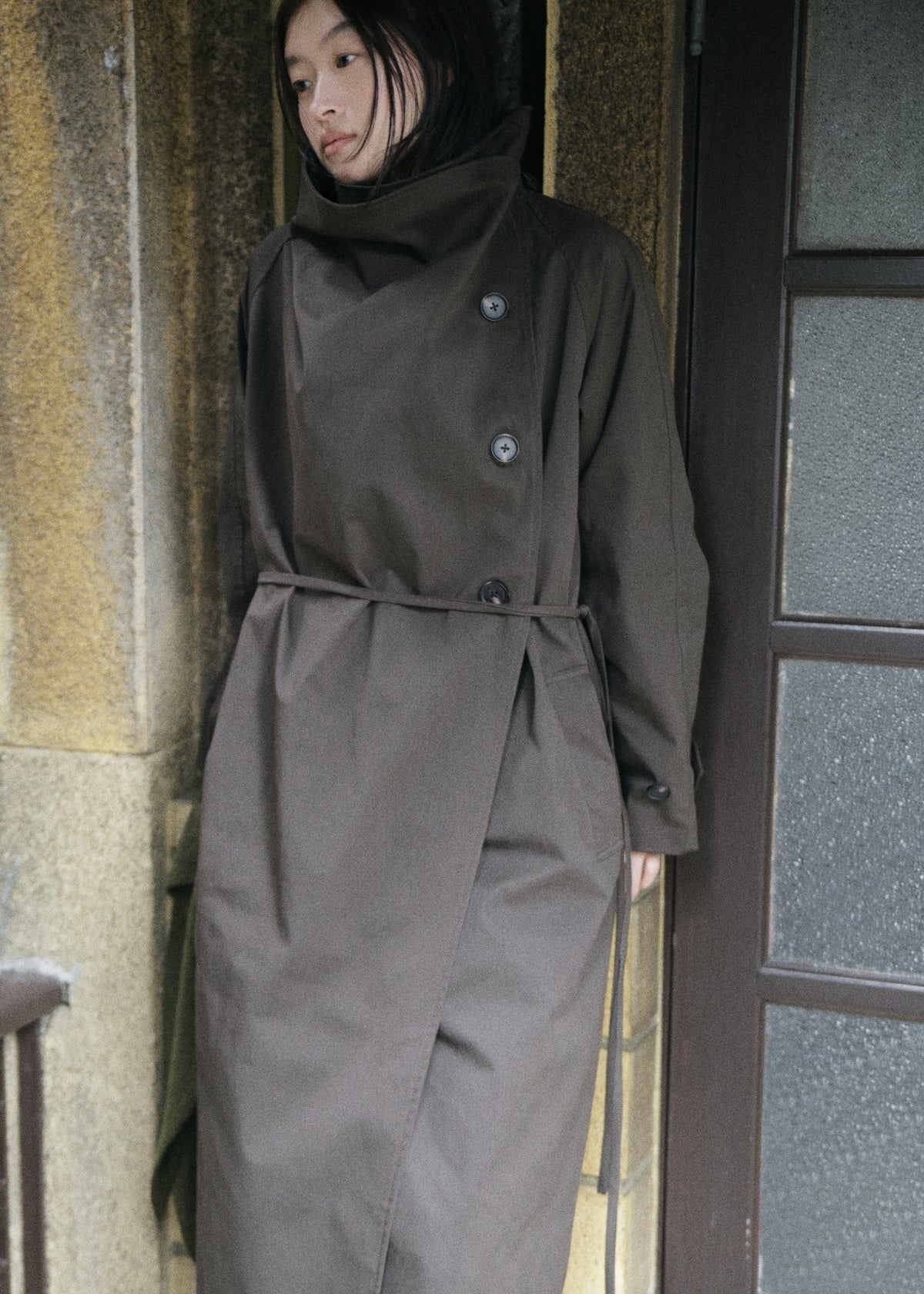 【先行】Funnel-Neck Trench Coat ※10月中旬より順次配送