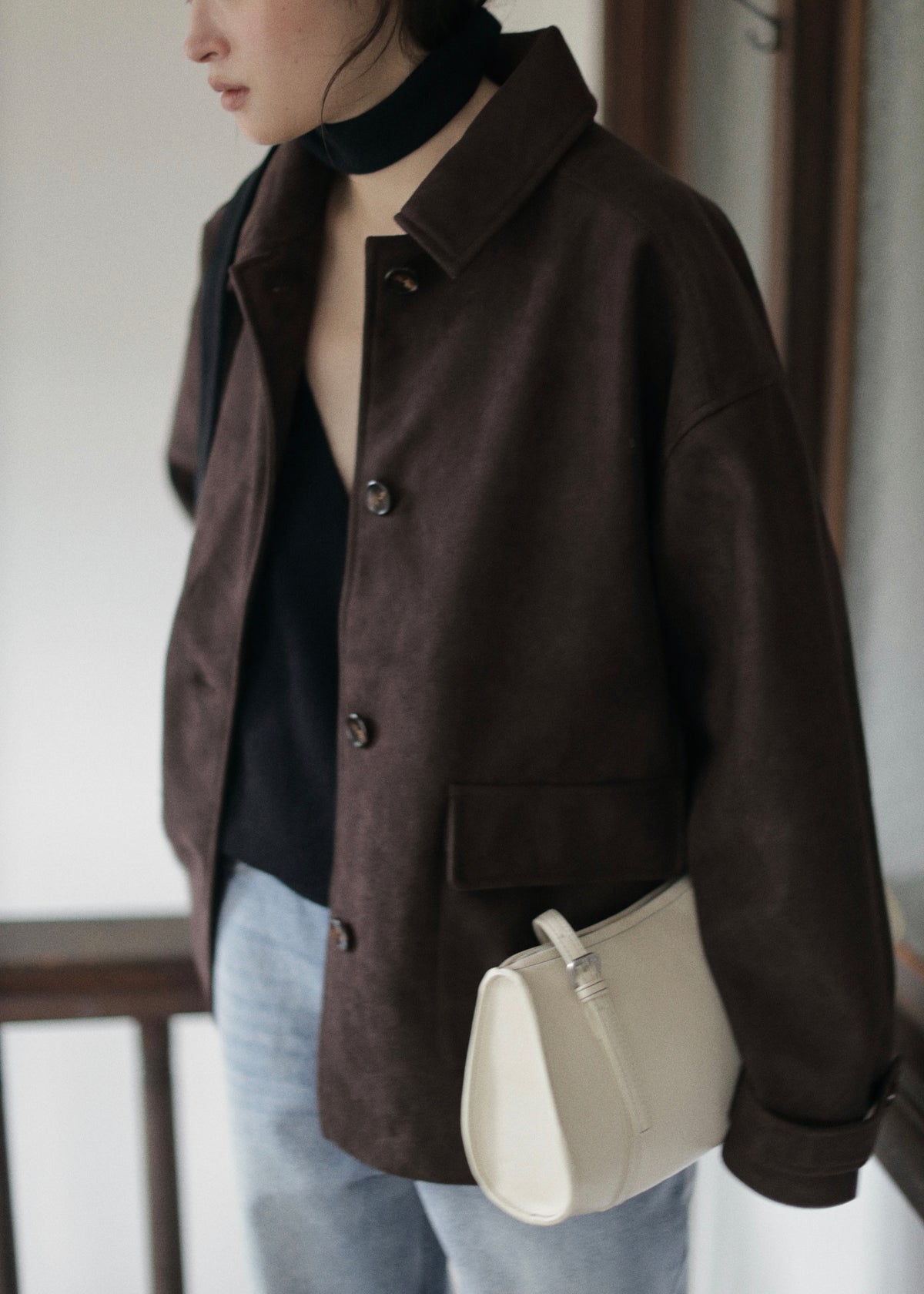 【先行】Faux Suede Oversized Blouson ※10月中旬より順次配送