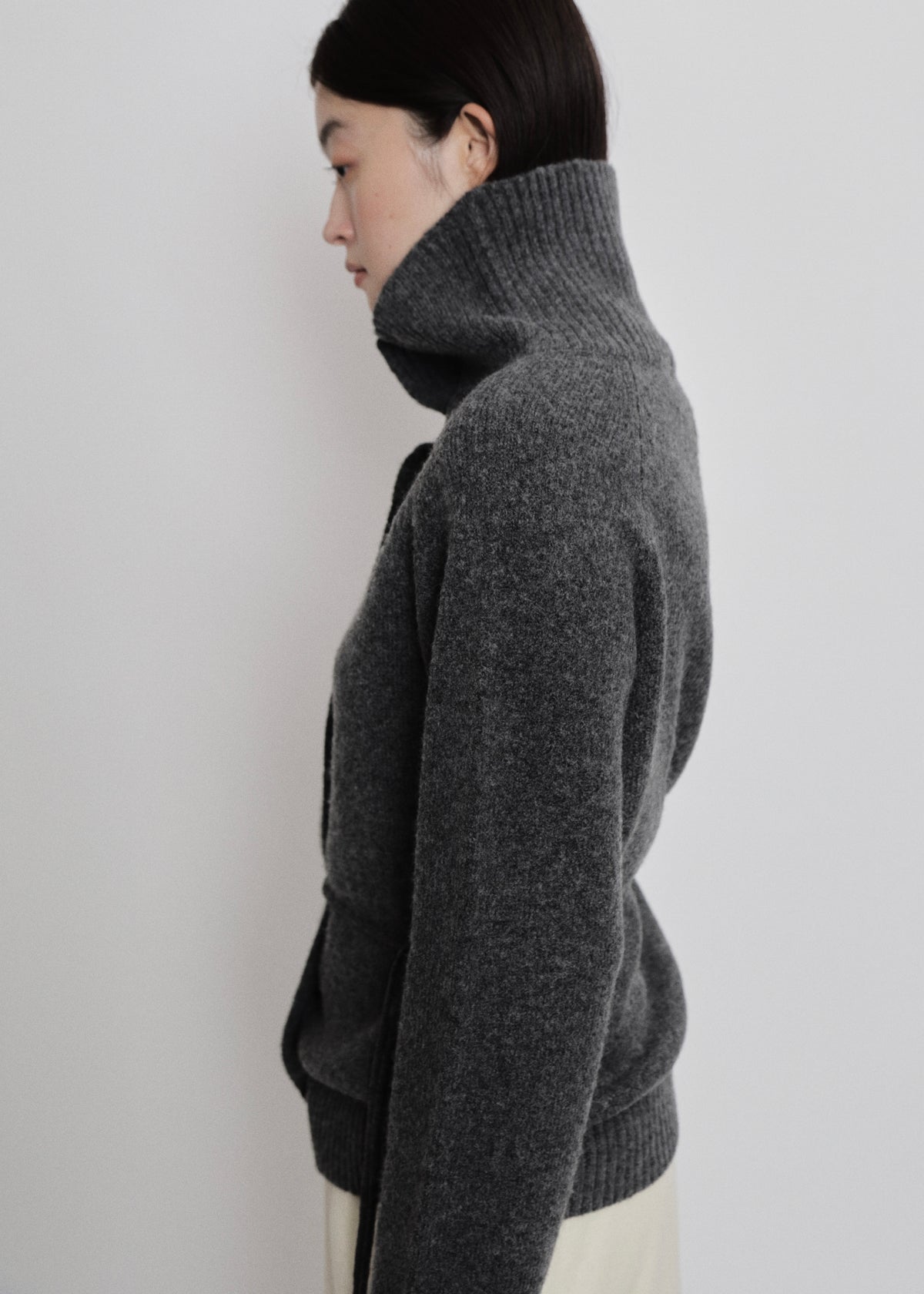 【先行】Tie-Waist High-Neck Cardigan ※10月中旬より順次配送