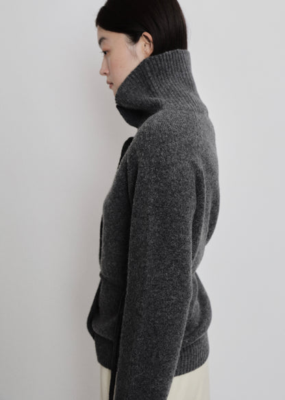 【先行】Tie-Waist High-Neck Cardigan ※10月中旬より順次配送
