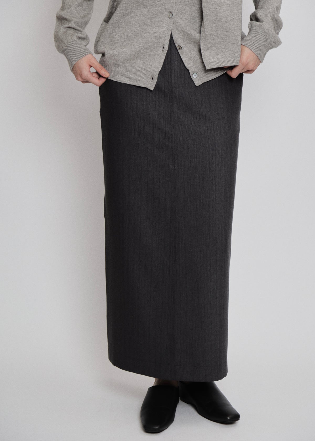 【先行】Herringbone Maxi Skirt ※10月中旬より順次配送