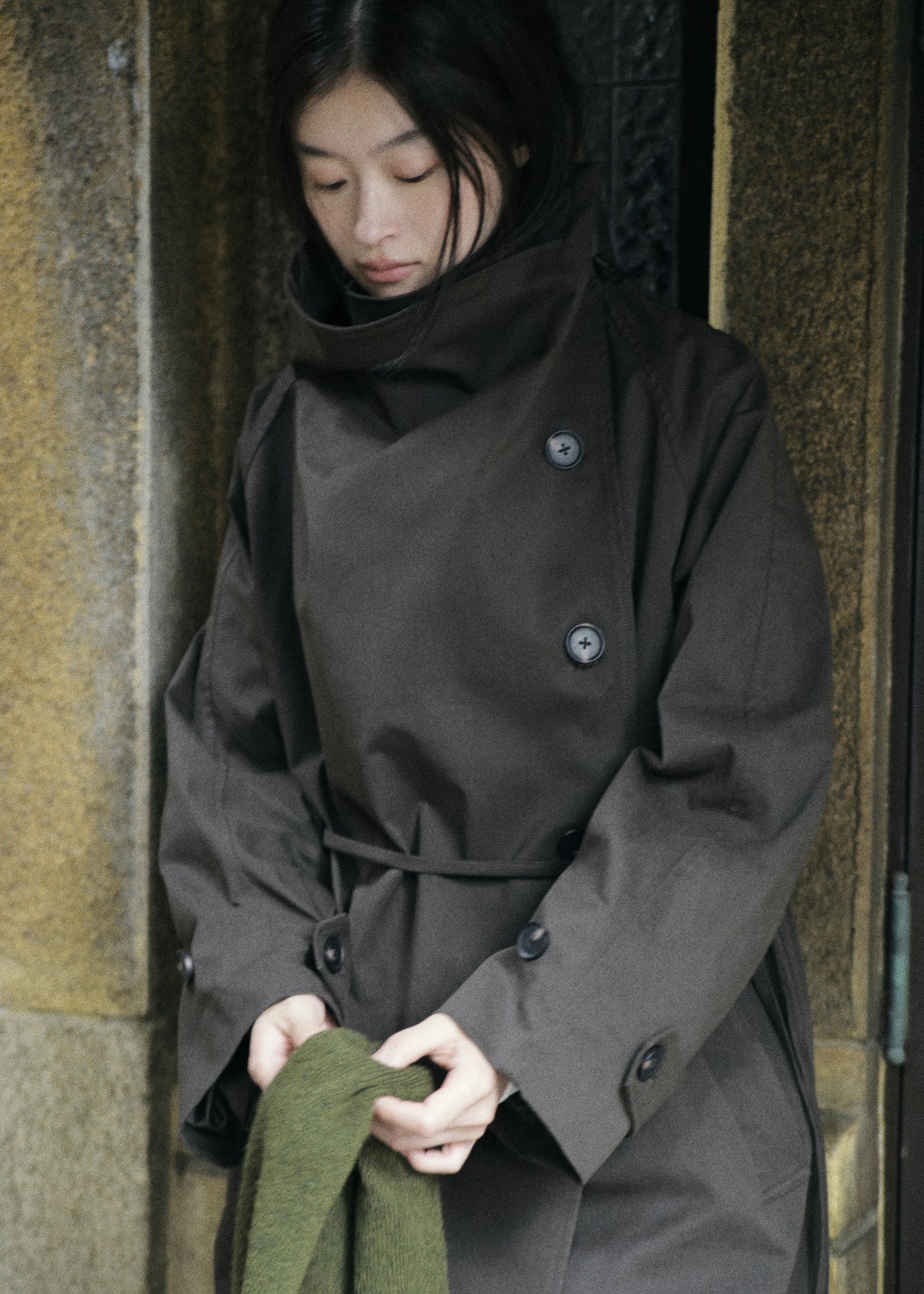 【先行】Funnel-Neck Trench Coat ※10月中旬より順次配送