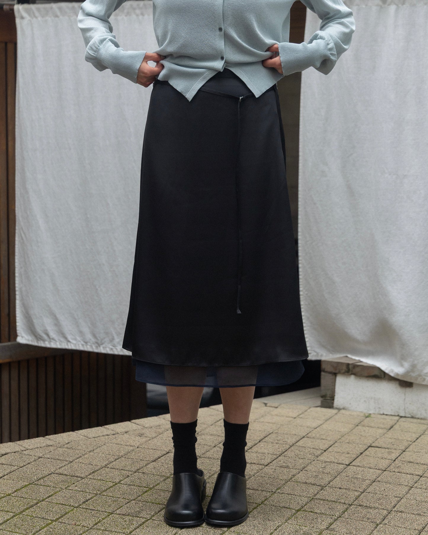 Tie-Waist Satin Skirt（6/26 21:00-）