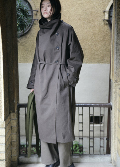 【先行】Funnel-Neck Trench Coat ※10月中旬より順次配送