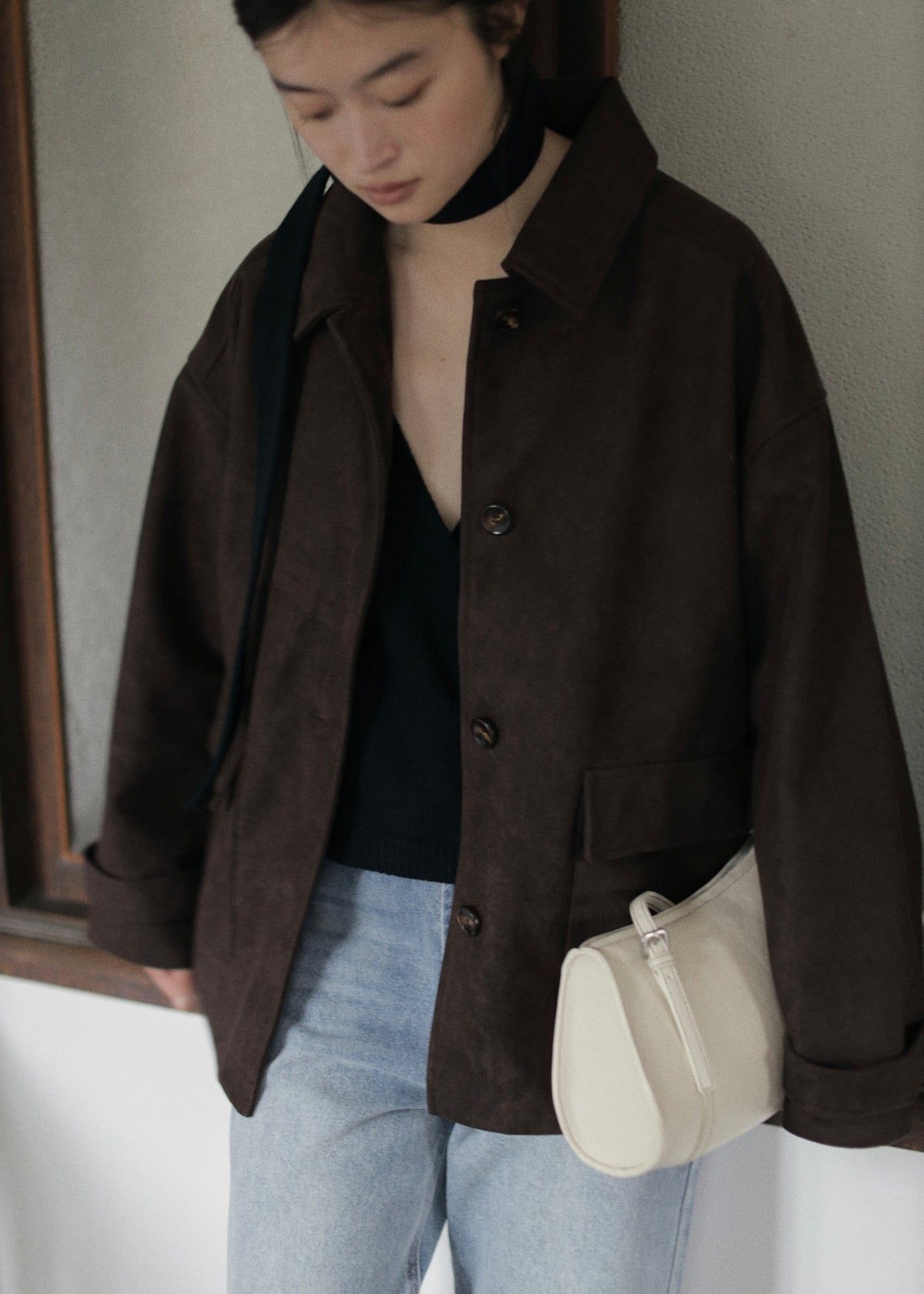 【先行】Faux Suede Oversized Blouson ※10月中旬より順次配送