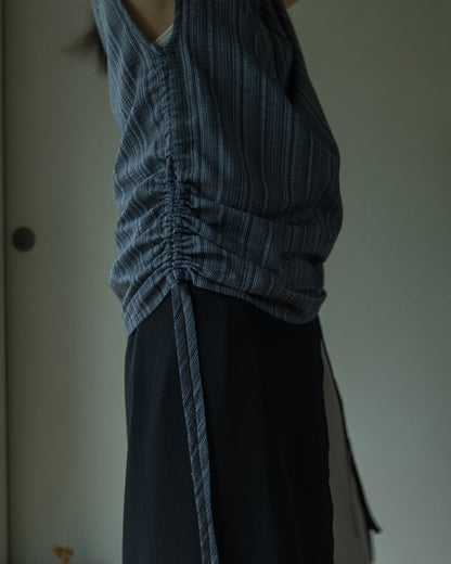 Boat Neck Drawstring Top（6/26 21:00-）