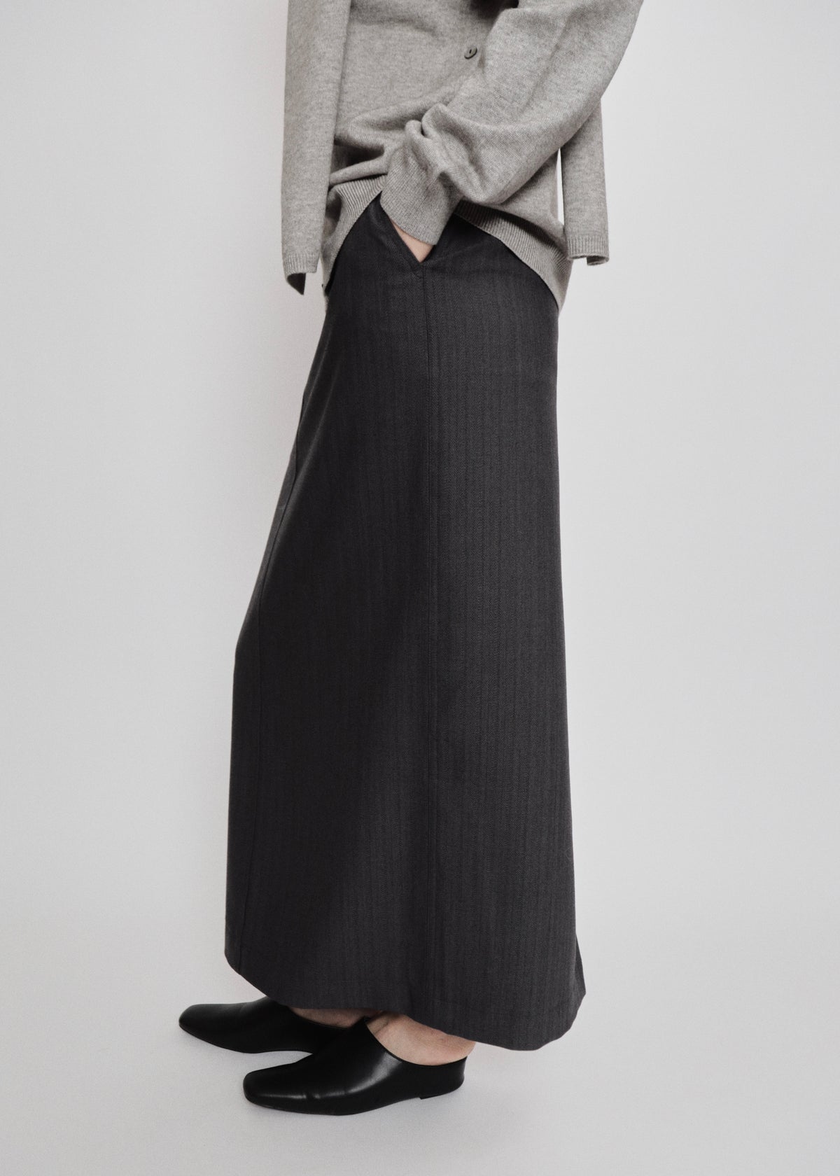 【先行】Herringbone Maxi Skirt ※10月中旬より順次配送
