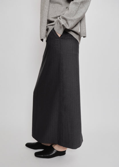 【先行】Herringbone Maxi Skirt ※10月中旬より順次配送