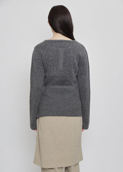 【先行】Waist-Wrap Knit Cardigan ※10月中旬より順次配送