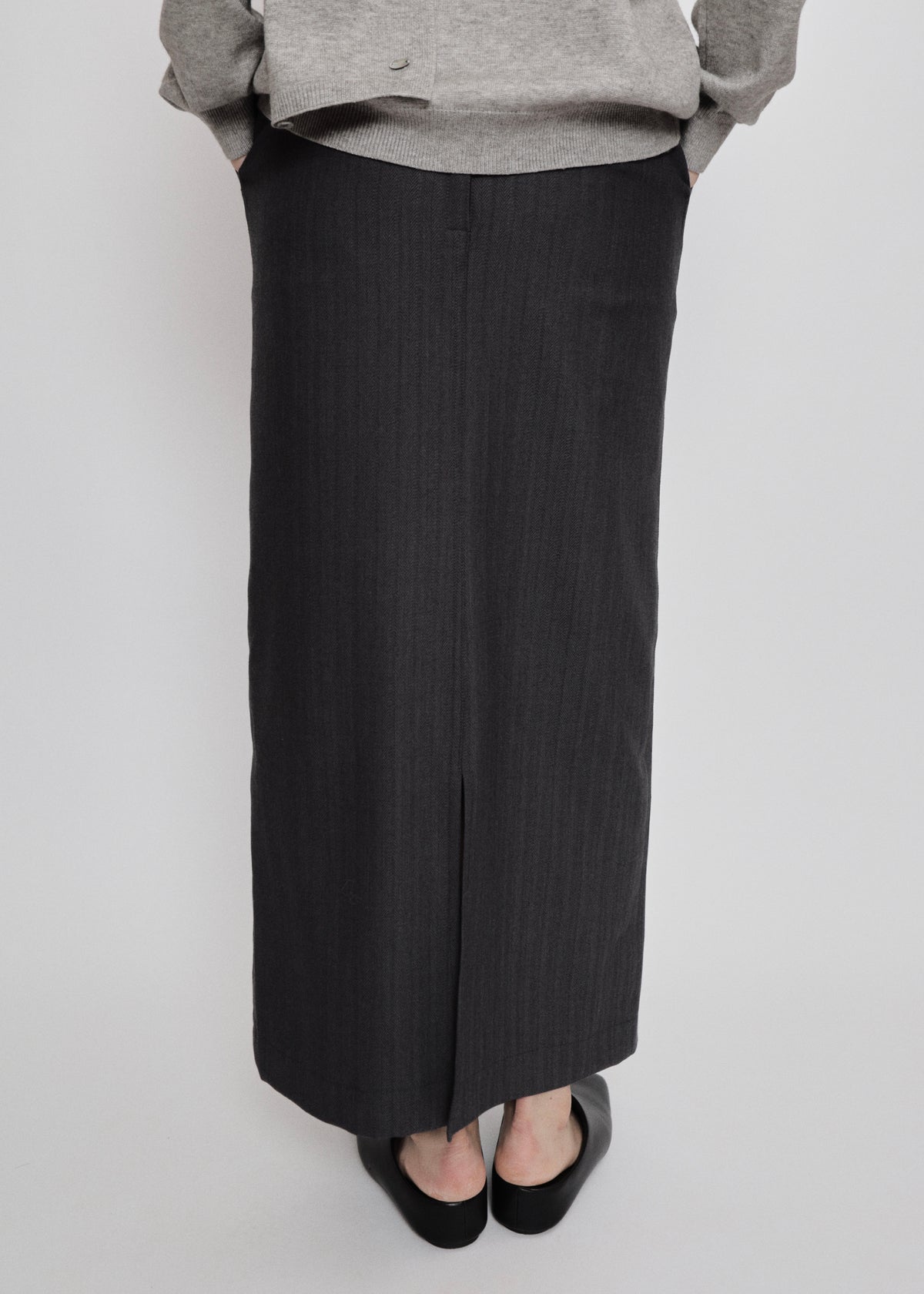 【先行】Herringbone Maxi Skirt ※10月中旬より順次配送