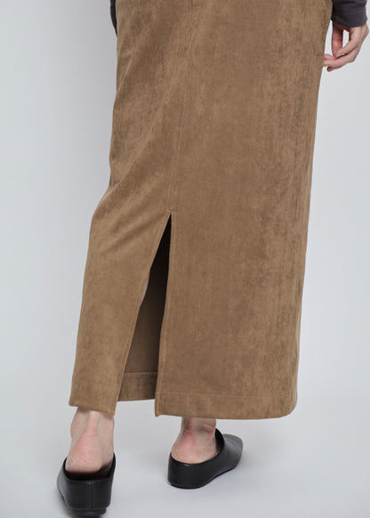 【先行】Faux Suede Maxi Skirt ※10月中旬より順次配送