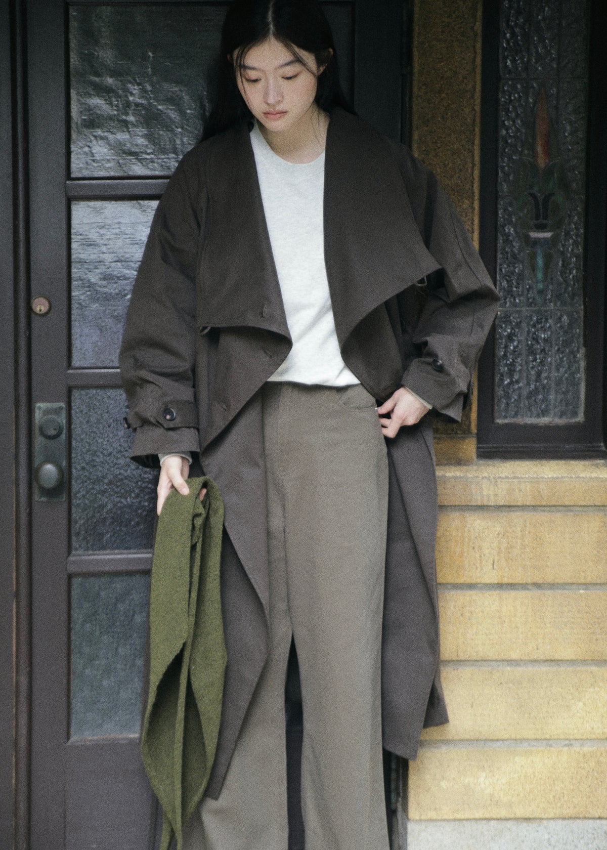【先行】Funnel-Neck Trench Coat ※10月中旬より順次配送
