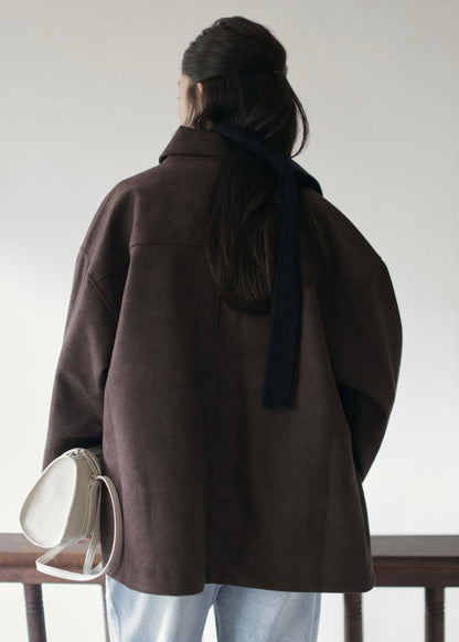 【先行】Faux Suede Oversized Blouson ※10月中旬より順次配送