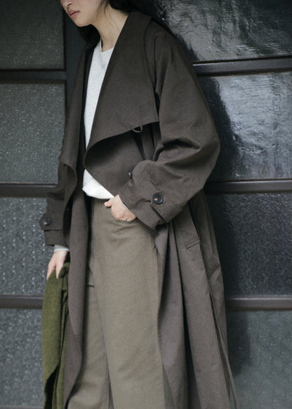 【先行】Funnel-Neck Trench Coat ※10月中旬より順次配送