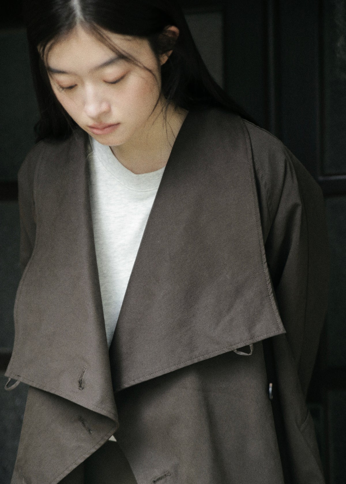 【先行】Funnel-Neck Trench Coat ※10月中旬より順次配送