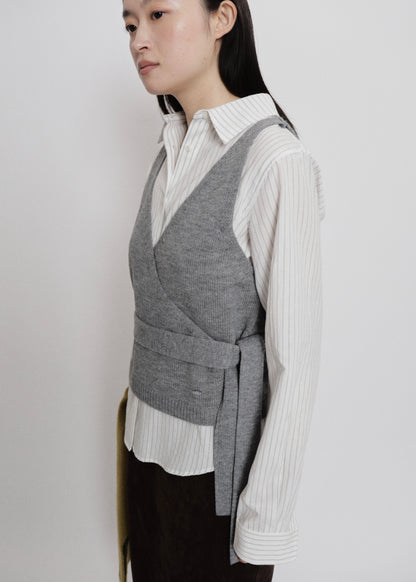 【先行】Obi-Wrap Knit Vest ※10月中旬より順次配送