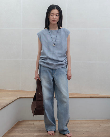 Boat Neck Drawstring Top（6/26 21:00-）