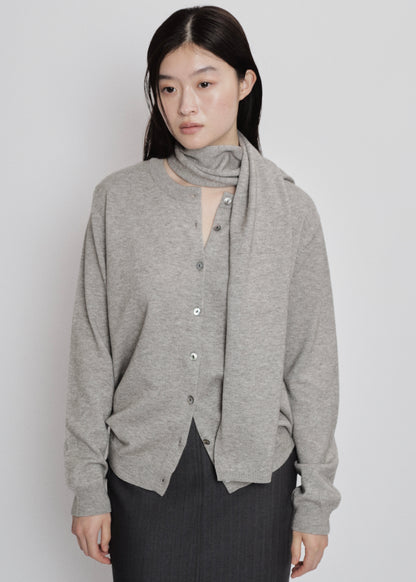 【先行】Wrap Knit Cardigan with Scarf ※10月中旬より順次配送