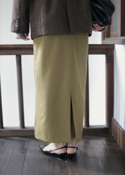 【先行】Herringbone Maxi Skirt ※10月中旬より順次配送