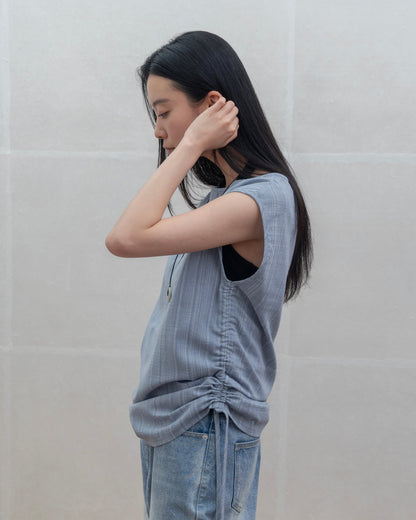 Boat Neck Drawstring Top（6/26 21:00-）