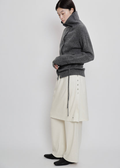 【先行】Tie-Waist High-Neck Cardigan ※10月中旬より順次配送