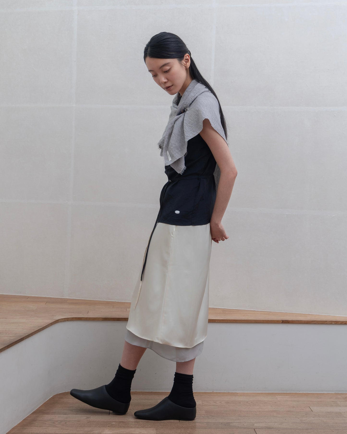 Tie-Waist Satin Skirt（6/26 21:00-）