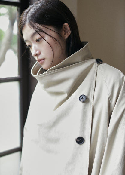 【先行】Funnel-Neck Trench Coat ※10月中旬より順次配送