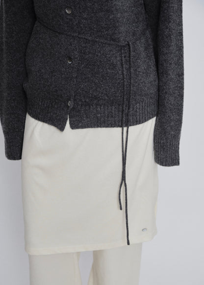 【先行】Tie-Waist High-Neck Cardigan ※10月中旬より順次配送