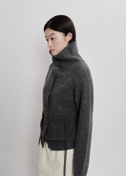 【先行】Tie-Waist High-Neck Cardigan ※10月中旬より順次配送