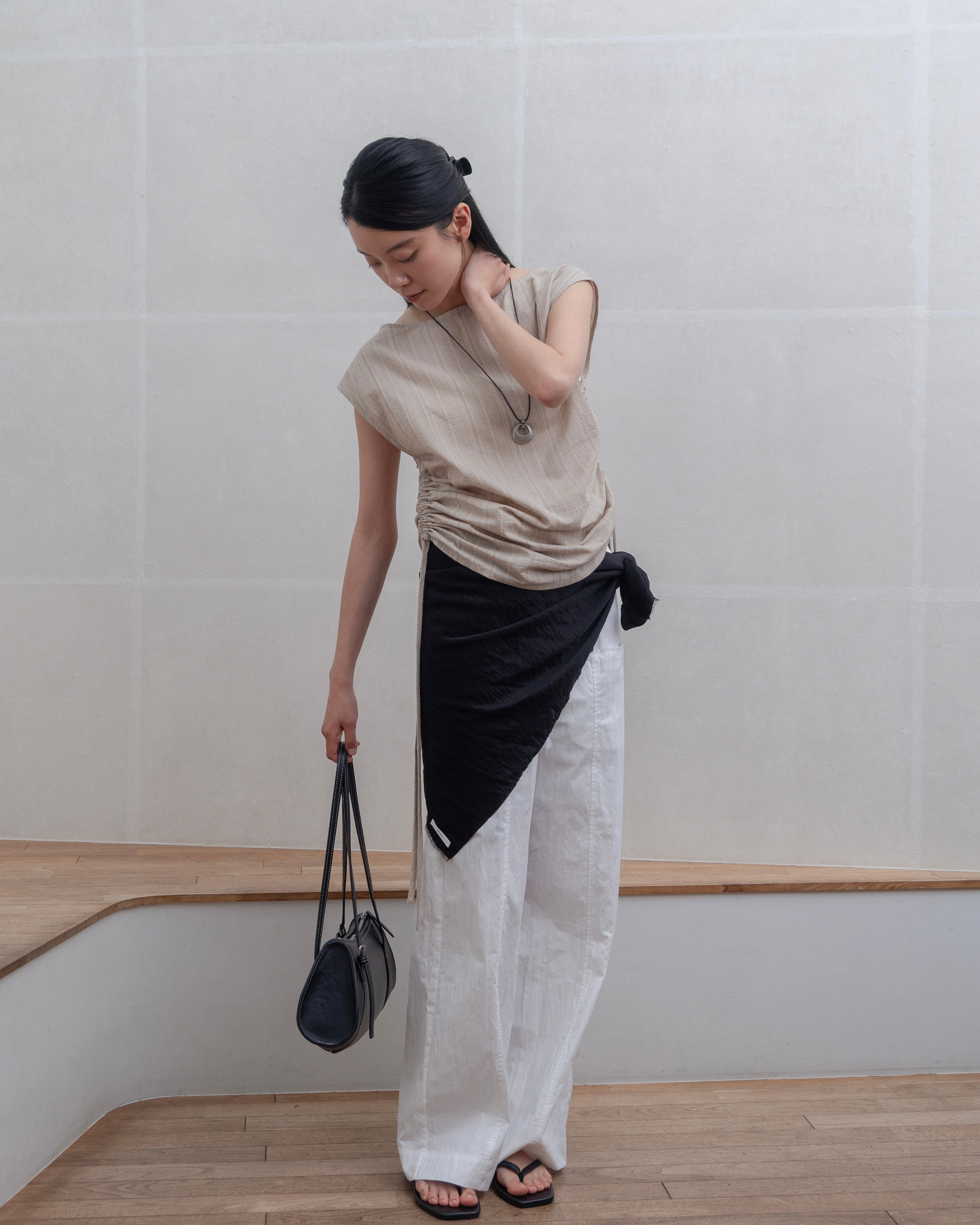 トップス Muori Boat Neck Drawstring Top Boat Neck Drawstring Top – newv | ヌーヴ