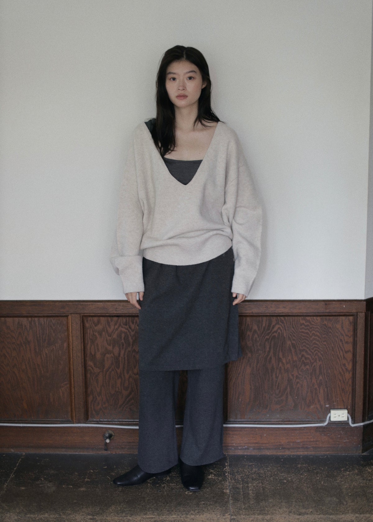【先行】V-Neck Knit Pullover ※10月中旬より順次配送