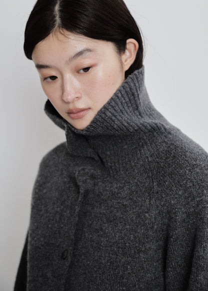 【先行】Tie-Waist High-Neck Cardigan ※10月中旬より順次配送