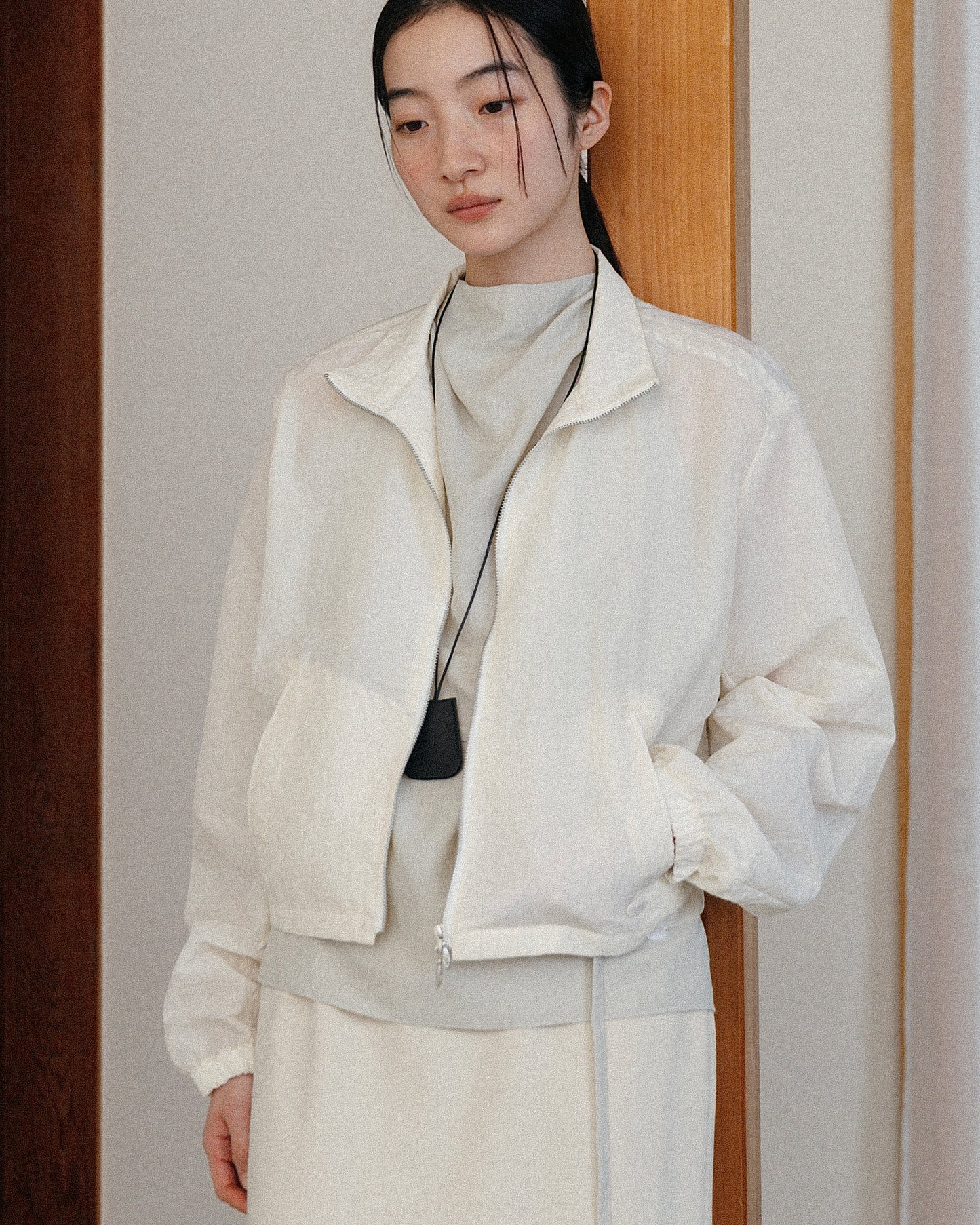 Washed Sheer Blouson