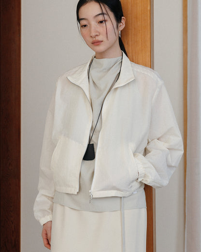 Washed Sheer Blouson