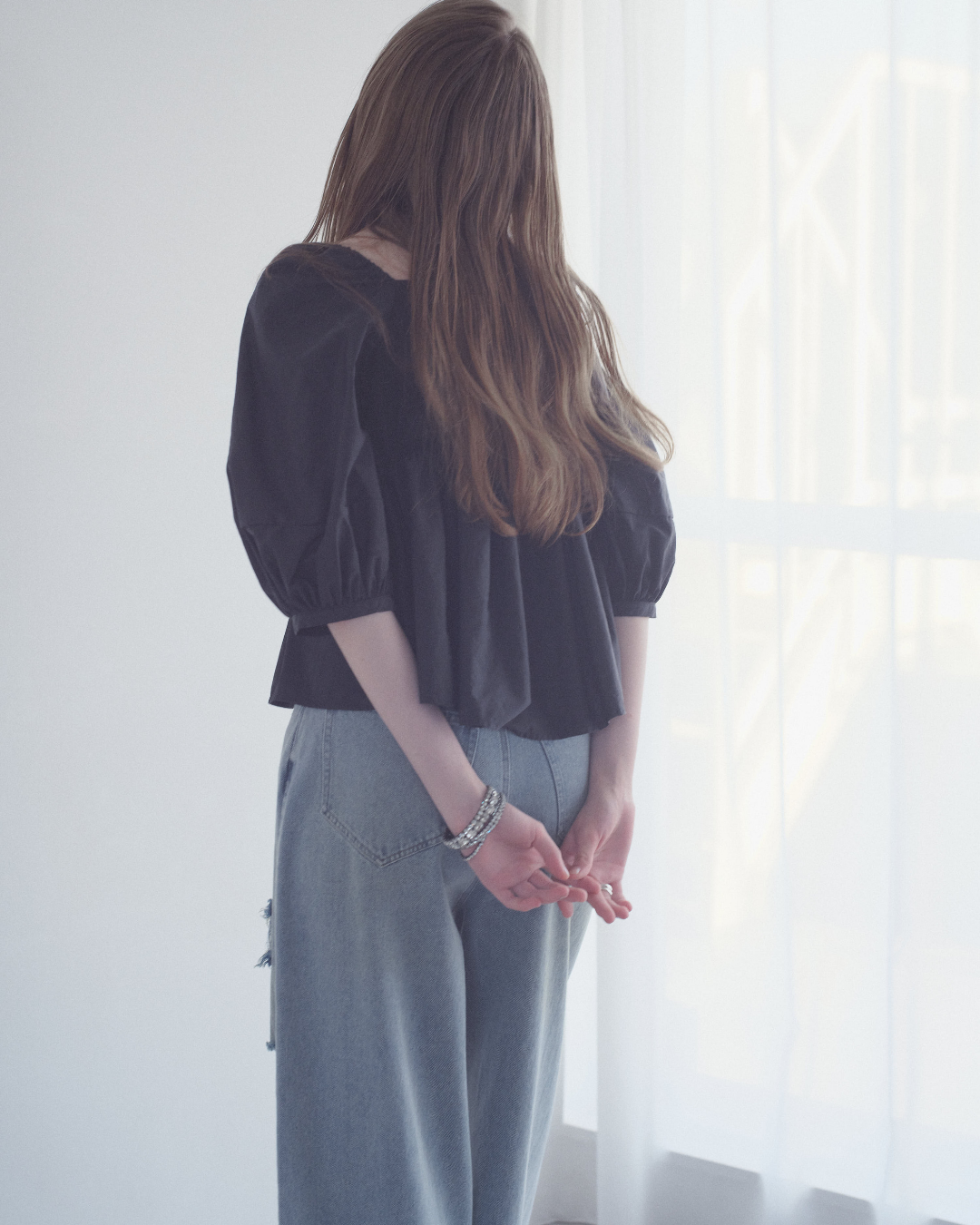 【予約】Square Neck Peplum Tops※6月下旬配送