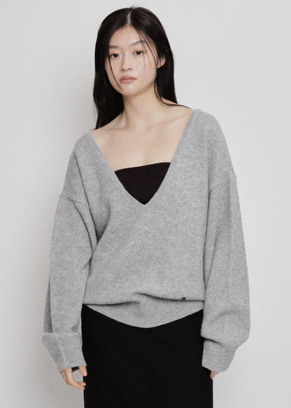 【先行】V-Neck Knit Pullover ※10月中旬より順次配送