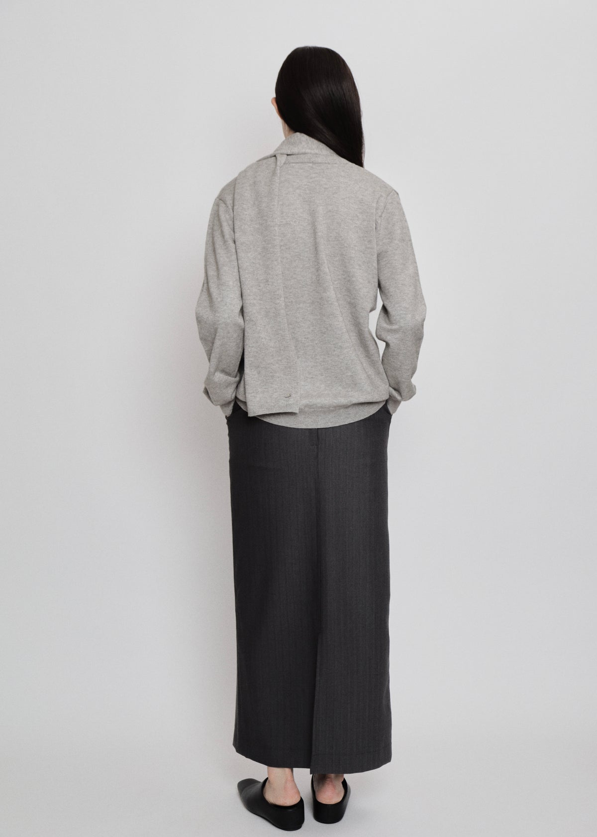 【先行】Wrap Knit Cardigan with Scarf ※10月中旬より順次配送